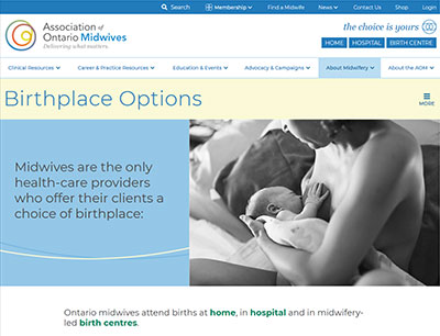 Association of Ontario Midwives / Birthplace Options