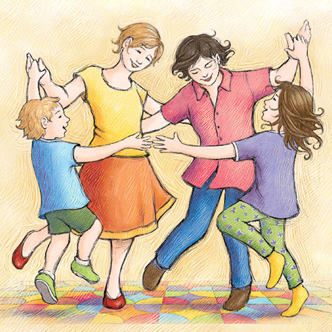 dancing - illustration from Mom Marries Mum