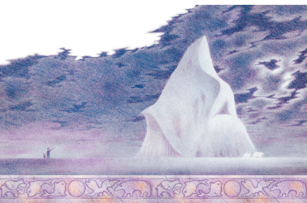 iceberg - illustration from Out on the Ice in the Middle of the Bay
